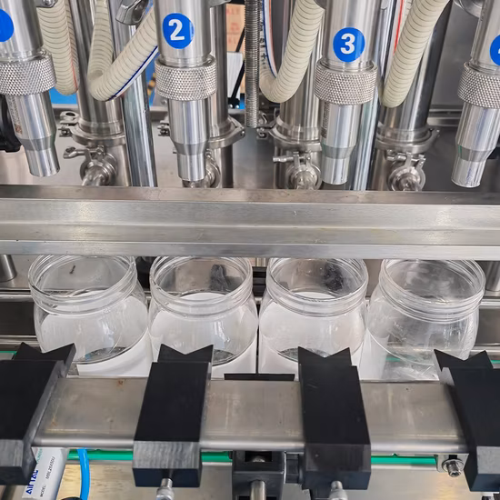 기름, 시럽, 꿀, 잼, 소스, 풀을 위한 선형 자동 고점도 병 액체 피스톤 채우는 병입 기계