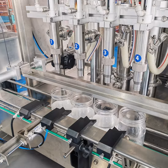 가득 차있는 자동적인 토마토 페이스트 매운 소스 꿀 단지 케첩 충전물 기계